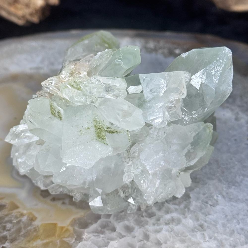 Rare Epidote on Quartz Cluster Turkey - Picture 6 of 10